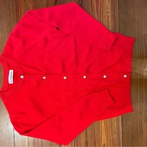 Girls red cardigan sweater
